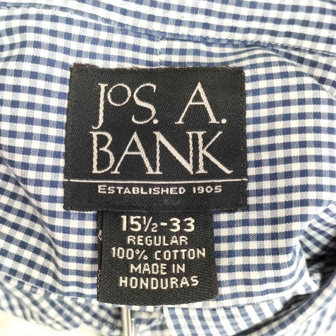 ジョスエーバンク Jos A Bank チェック柄 L/S BDシャツ メンズ