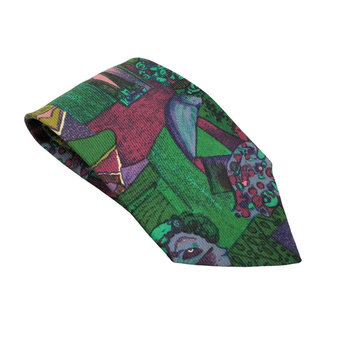 ヴェルサスヴェルサーチ VERSUS VERSACE 総柄シルクネクタイ メンズ