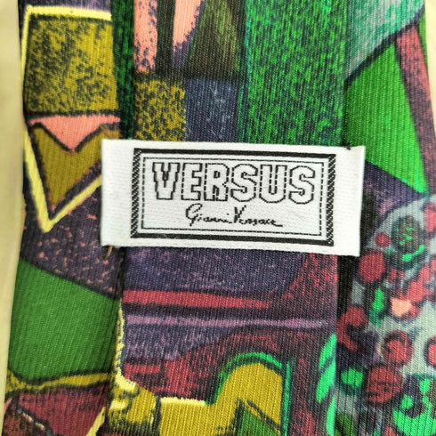 ヴェルサスヴェルサーチ VERSUS VERSACE 総柄シルクネクタイ メンズ