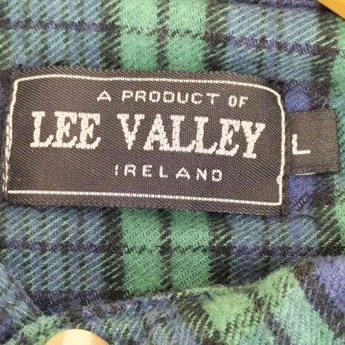 LEE VALLEY タータンチェック バンドカラー グランパシャツ メンズ JPN:L