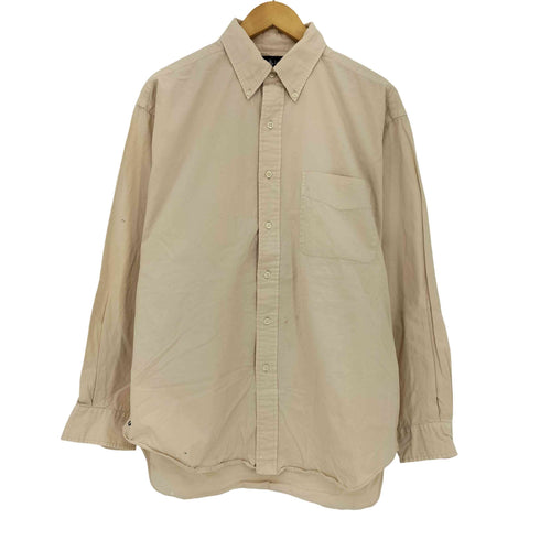ラルフローレン RALPH LAUREN 90s BIG SHIRT コットン 長袖 ボタンダウン メンズ import:M