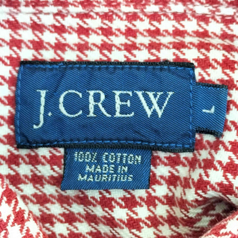ジェイクルー J.CREW 90-00s 千鳥格子 長袖 ボタンダウンシャツ メンズ import:L