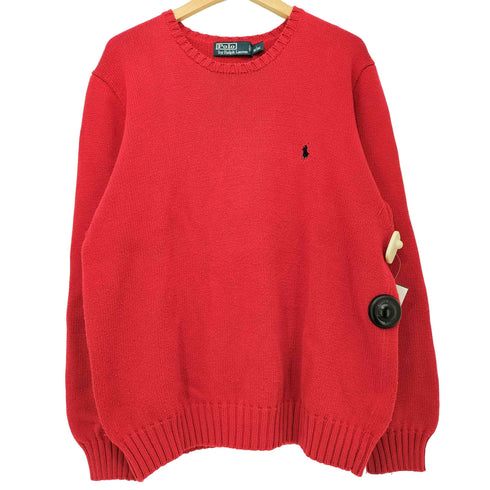 ポロバイラルフローレン Polo by RALPH LAUREN 復刻タグ ポニー刺繍 コットンニット メンズ import:L