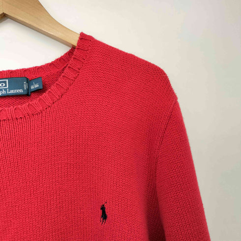 ポロバイラルフローレン Polo by RALPH LAUREN 復刻タグ ポニー刺繍 コットンニット メンズ import:L
