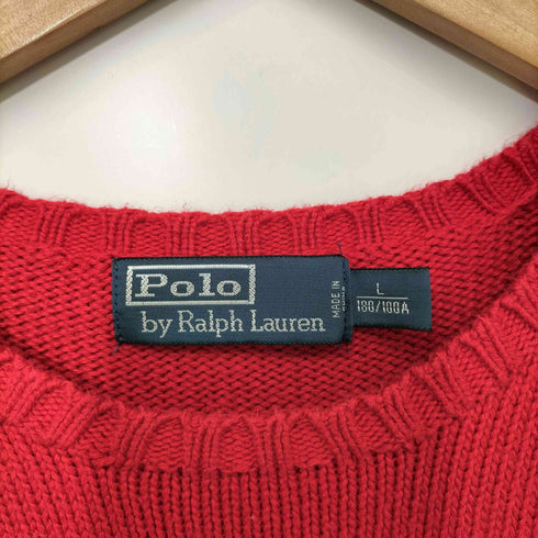 ポロバイラルフローレン Polo by RALPH LAUREN 復刻タグ ポニー刺繍 コットンニット メンズ import:L