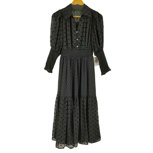 ザラ ZARA ドット ティアードロングワンピース レディース JPN:S