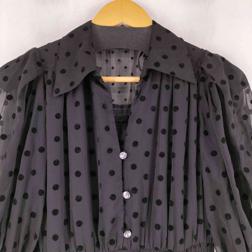 ザラ ZARA ドット ティアードロングワンピース レディース JPN:S