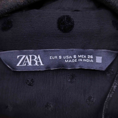 ザラ ZARA ドット ティアードロングワンピース レディース JPN:S
