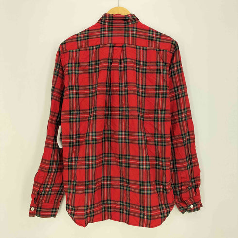 コムデギャルソンオム COMME des GARCONS HOMME 14aw シワ加工 タータンチェック 長袖シャツ メンズ import:S