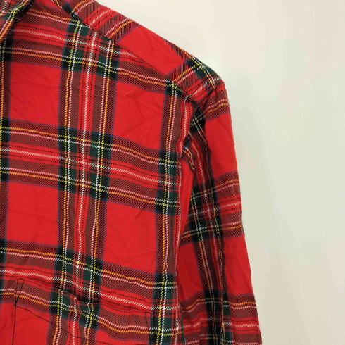 コムデギャルソンオム COMME des GARCONS HOMME 14aw シワ加工 タータンチェック 長袖シャツ メンズ import:S