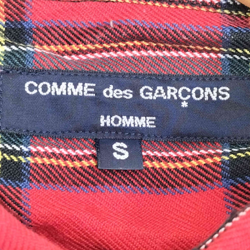 コムデギャルソンオム COMME des GARCONS HOMME 14aw シワ加工 タータンチェック 長袖シャツ メンズ import:S