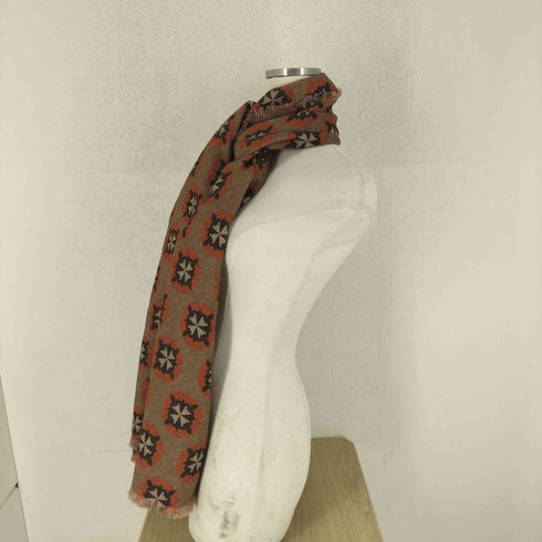 FRANCO FERRARI イタリア製 総柄 ウール 大判 ストール メンズ