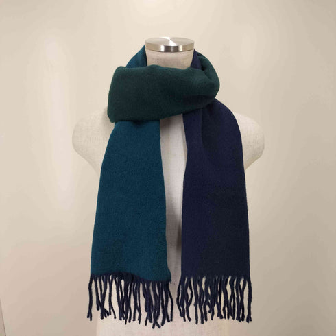 グレンプリンス Glen Prince スコットランド製 カシミヤ100 フリンジマフラー メンズ