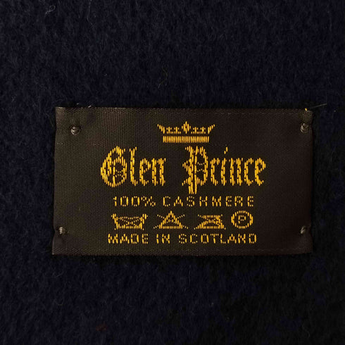 グレンプリンス Glen Prince スコットランド製 カシミヤ100 フリンジマフラー メンズ