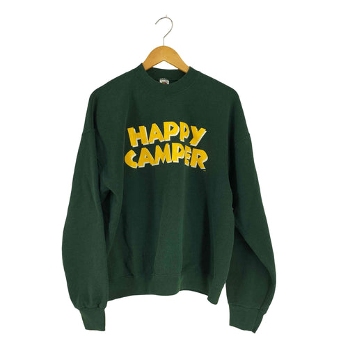 フルーツオブザルーム FRUIT OF THE LOOM 90S USA製 HAPPY CAMPER プリントスウェット メンズ import:XL