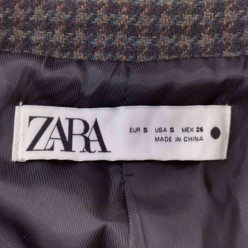 ザラ ZARA 千鳥格子 ミドルコート レディース import:S
