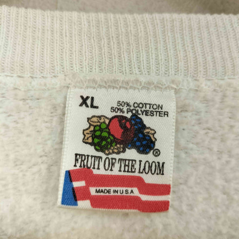 フルーツオブザルーム FRUIT OF THE LOOM 90S USA製 B-17 プリント ラグラン スウェット メンズ XL