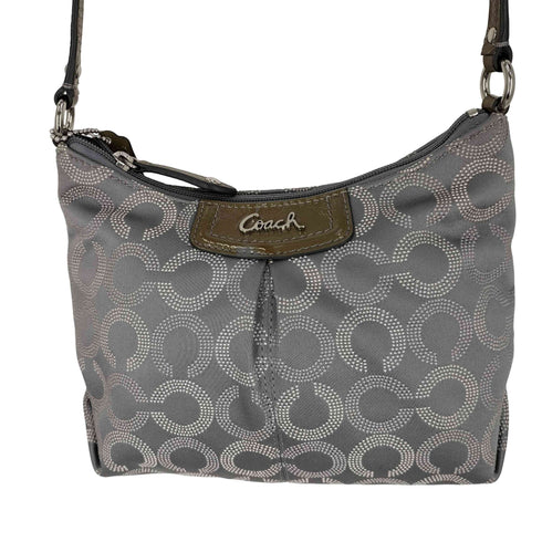 コーチ COACH モノグラム レザー切替 ショルダーバッグ レディース