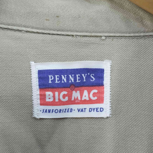 ビッグマック BIG MAC 50S マチ付き ワークシャツ メンズ