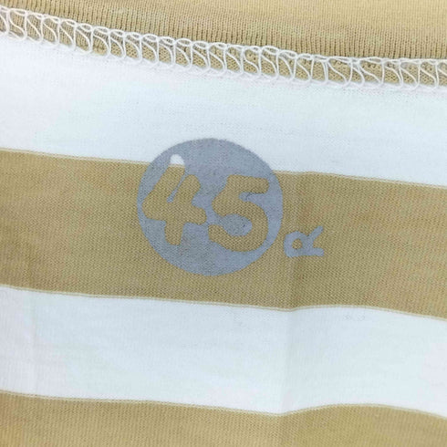 フォーティファイブアールピーエム 45rpm シャンクリーンボーダー四角Tシャツ レディース JPN:2