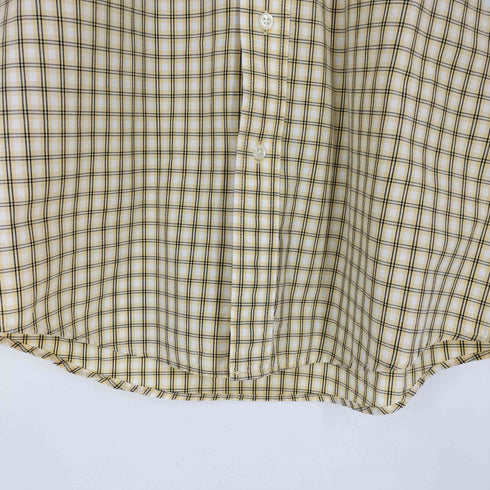 エディーバウアー Eddie Bauer 90s モーリシャス製 チェック柄 ボタンダウン長袖シャツ メンズ import:M