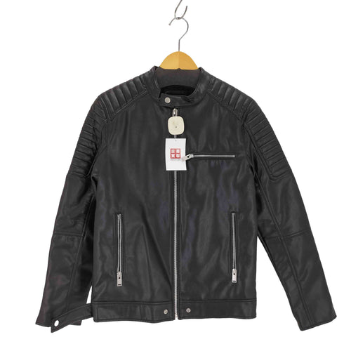 ザラ ZARA FAUX LEATHER BIKER JACKET メンズ import:M