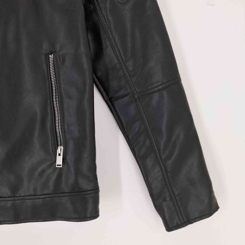 ザラ ZARA FAUX LEATHER BIKER JACKET メンズ import:M