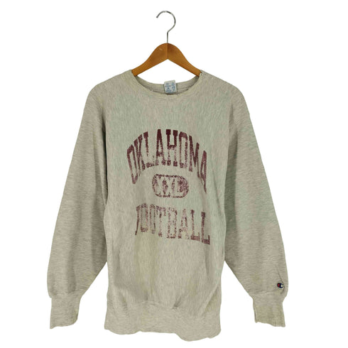 チャンピオン Champion 90S USA製 REVERSE WEAVE OKLAHOME カレッジロゴ クルーネックスウェット メンズ import:XL