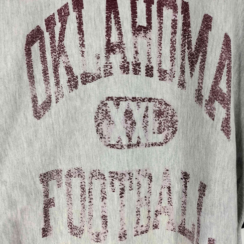チャンピオン Champion 90S USA製 REVERSE WEAVE OKLAHOME カレッジロゴ クルーネックスウェット メンズ import:XL