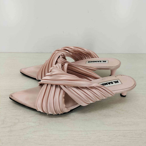 ジルサンダー JIL SANDER サテンプリーツミュール レディース 37 1/2