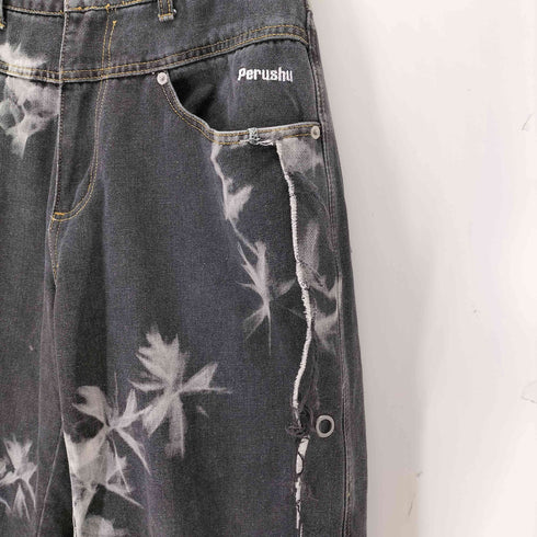 ペルーシュ Perushu サイドデザインブリーチワイドデニム メンズ M