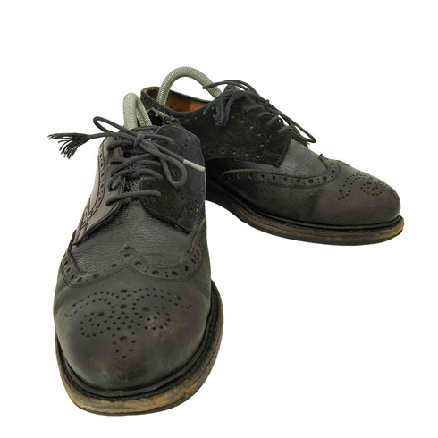 ジャランスリウァヤ Jalan Sriwijaya 98472 GRAIN CORDOVAN CALF SUEDE BLACK RIDGEWAY レザーシューズ メンズ US:7