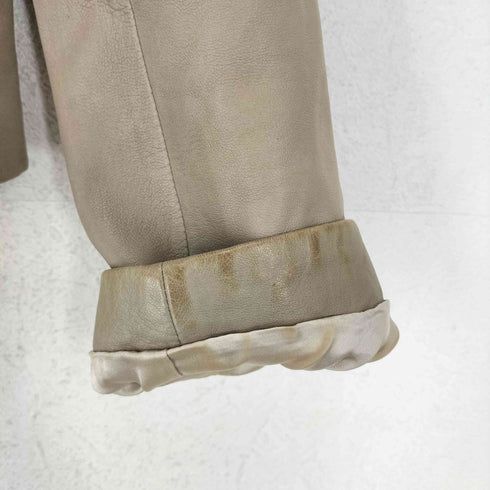 バナナリパブリック BANANA REPUBLIC lamb leather ラムレザー比翼シングルライダースジャケット レディース S