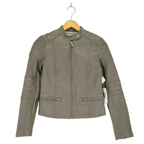 バナナリパブリック BANANA REPUBLIC lamb leather ラムレザーシングルライダースジャケット レディース S