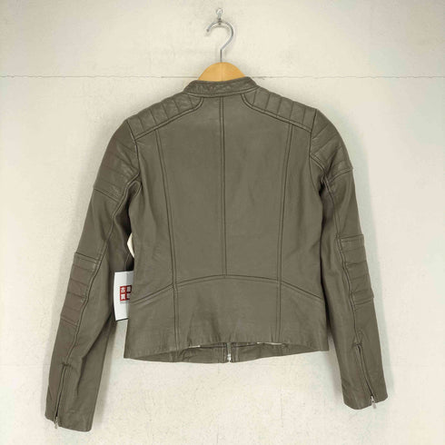 バナナリパブリック BANANA REPUBLIC lamb leather ラムレザーシングルライダースジャケット レディース S