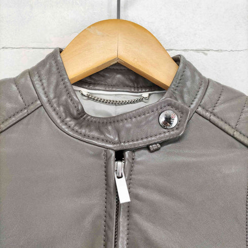 バナナリパブリック BANANA REPUBLIC lamb leather ラムレザーシングルライダースジャケット レディース S