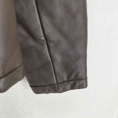 ALUMINA lamb leather ラムレザー中綿ジャケット レディース 38