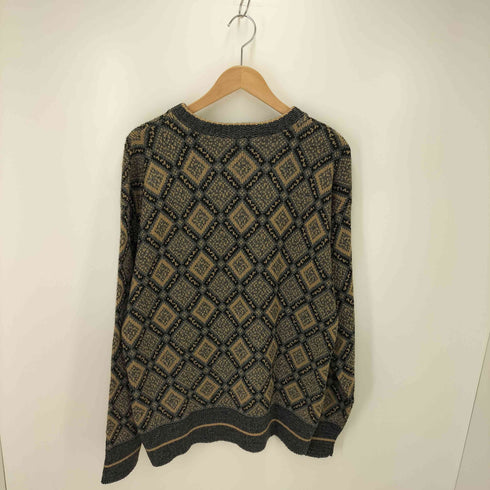 RON CHERESKIN USA製 総柄 ウール混ニット メンズ JPN:XL