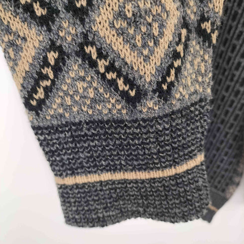 RON CHERESKIN USA製 総柄 ウール混ニット メンズ JPN:XL