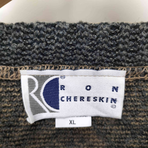 RON CHERESKIN USA製 総柄 ウール混ニット メンズ JPN:XL