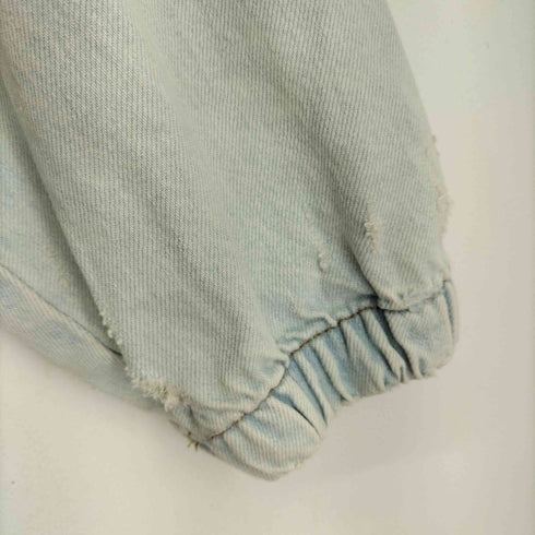ザラ ZARA ダメージ加工 ジップアップ デニムジャケット メンズ import:XL