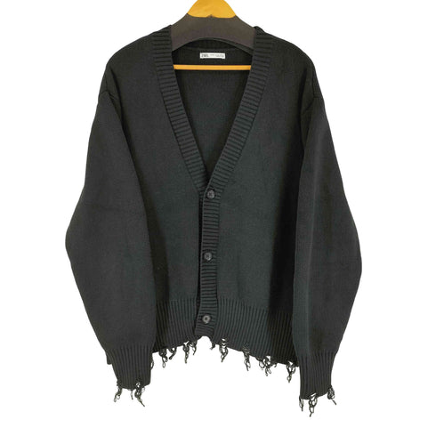 ザラ ZARA グラフティプリントカーディガン メンズ import:XL