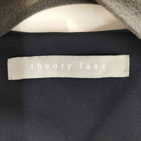 セオリーリュクス theory luxe トリアセテート ポリ ボタンレス ノーカラー コート レディース 038