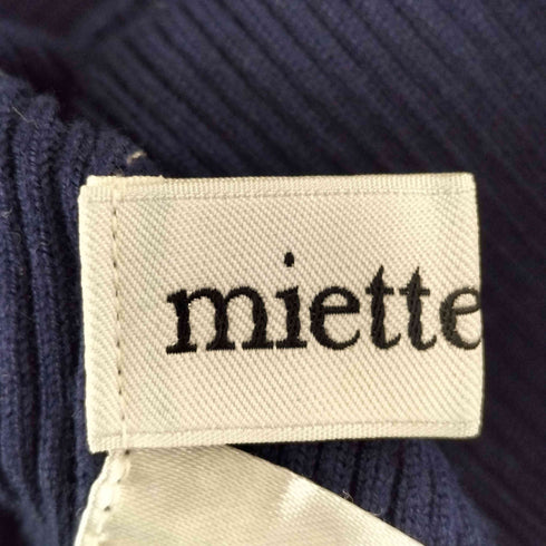 ミエット miette 配色フィンガーリブニット レディース FREE