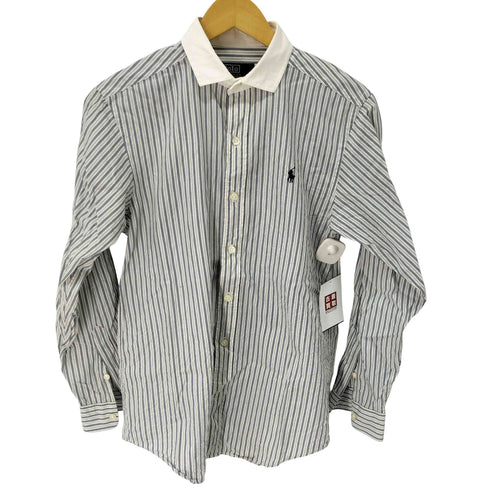 ポロバイラルフローレン Polo by RALPH LAUREN コットン ストライプ レギュラーカラー シャツ メンズ 170