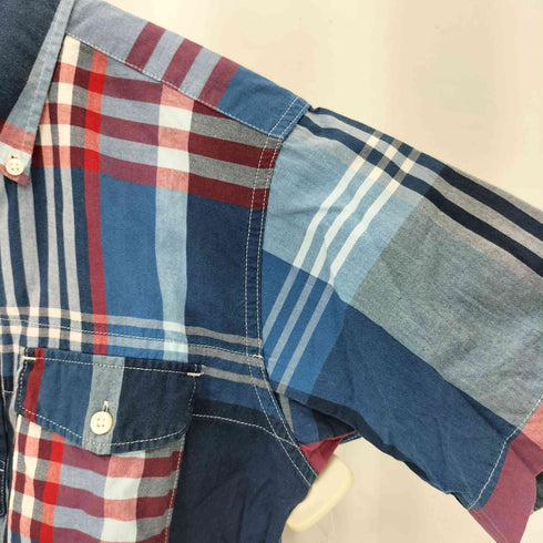 エンジニアードガーメンツ Engineered Garments USA製 ボタンダウン ショートスリーブチェックシャツ メンズ S