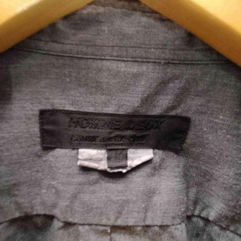 コムデギャルソンオムドゥ COMME des GARCONS HOMME DEUX AD2011 染色加工 バイカラー ヘムアシンメトリー ボタンダウン L/S シャツ メンズ JPN:L