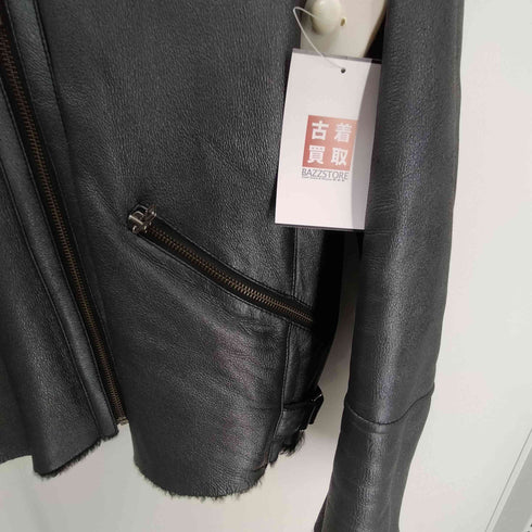 メイルアンドコー MALE & Co. ラムレザー 羊革 ムートン シングル ライダースジャケット メンズ JPN:M