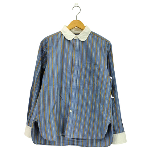 エンジニアードガーメンツ Engineered Garments USA製 ストライプ ロングスリーブ コットンシャツ メンズ S