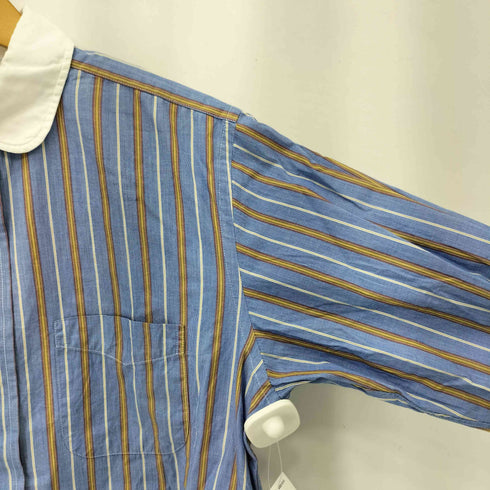 エンジニアードガーメンツ Engineered Garments USA製 ストライプ ロングスリーブ コットンシャツ メンズ S